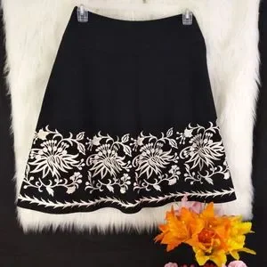 White House Black Market Skirts Whbm Black And White A Line